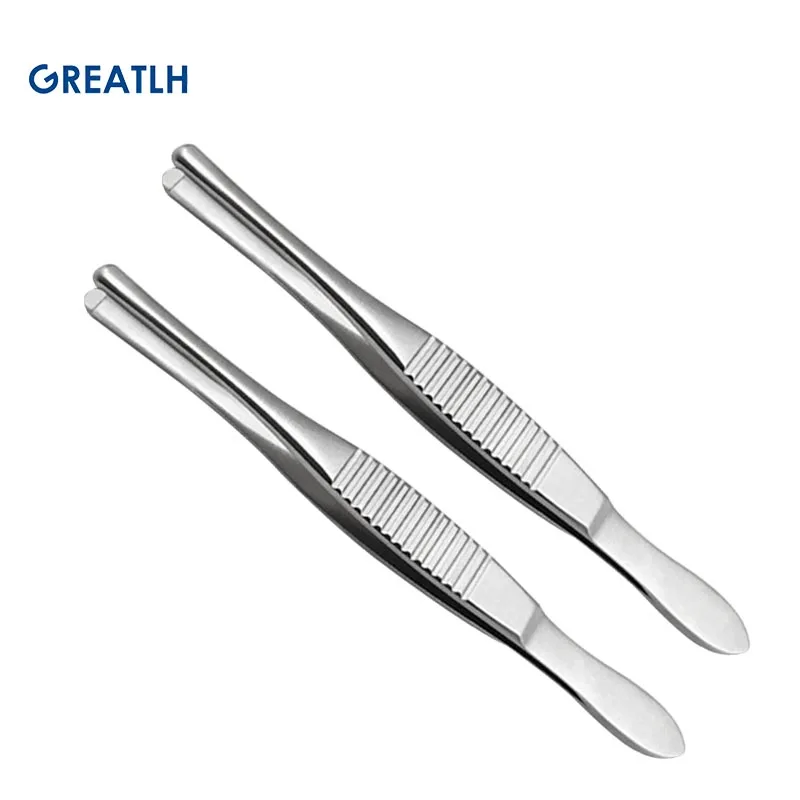 90mm Round Tip Tweezers Eyelash Forceps Eyelash Tweezers Ophthalmic Instrument Stainless Steel