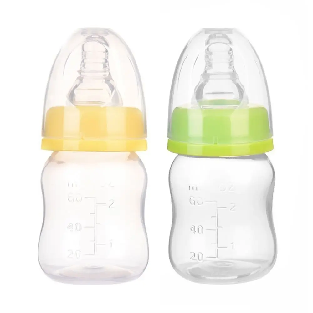 Botol pemberi makan bayi, botol susu bayi baru lahir jus buah plastik Mini 60ML bebas BPA