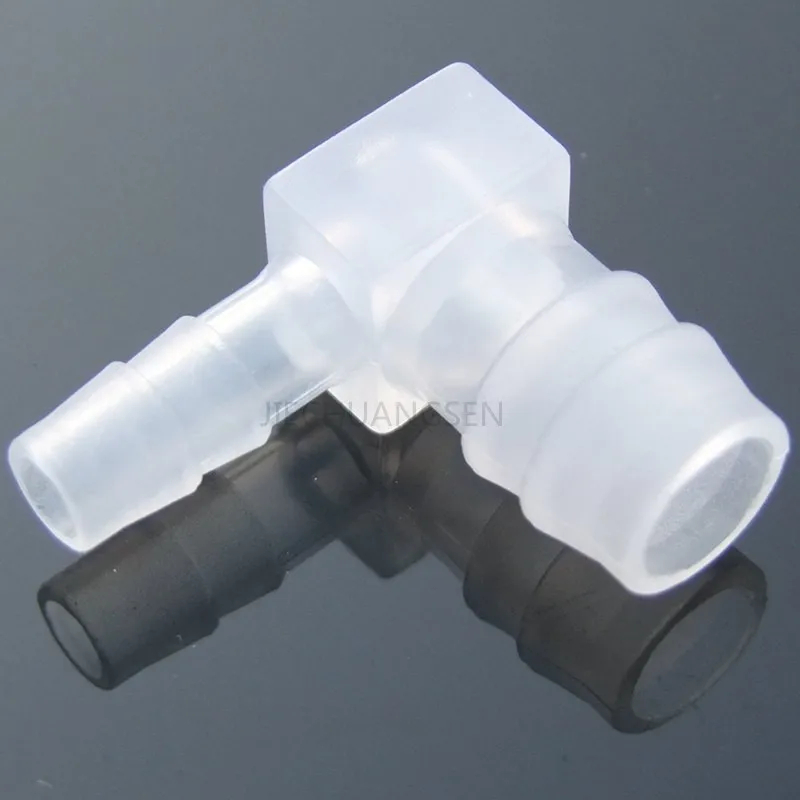 5 TEILE/LOS Minderer Pagode Elbow Reducer Wasser Rohr Joint L-typ 90 ° Kunststoff Pagode Adapter Transparent Material Lebensmittel grade