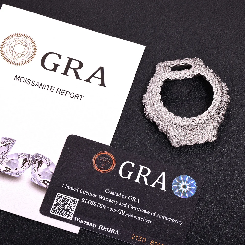 Blingminer Thorns Moissanite Watch Case For CAS** DW6900RL-1AC Can Pass Diamonds Tester Brass With GRA Wrist Diamonds Case Free