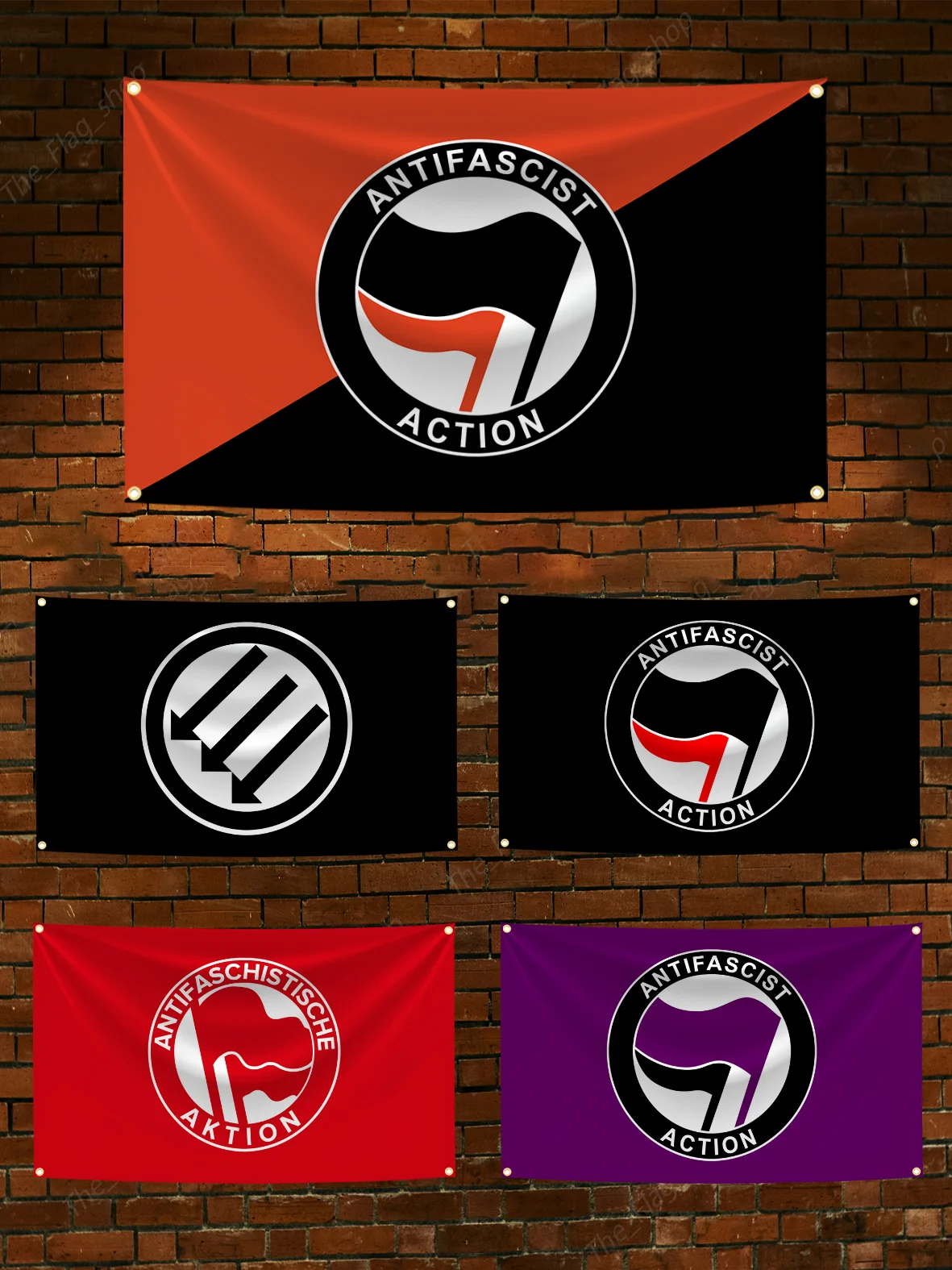 90x150cm Anti Antifascist Action Flag Polyester Digital Printing Banner Home or Outdoor Decoration Tapestry