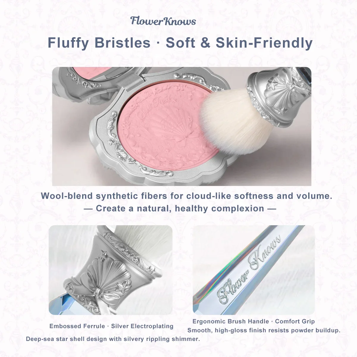 Flower Knows Shell's Jewel Angled Blush Brush