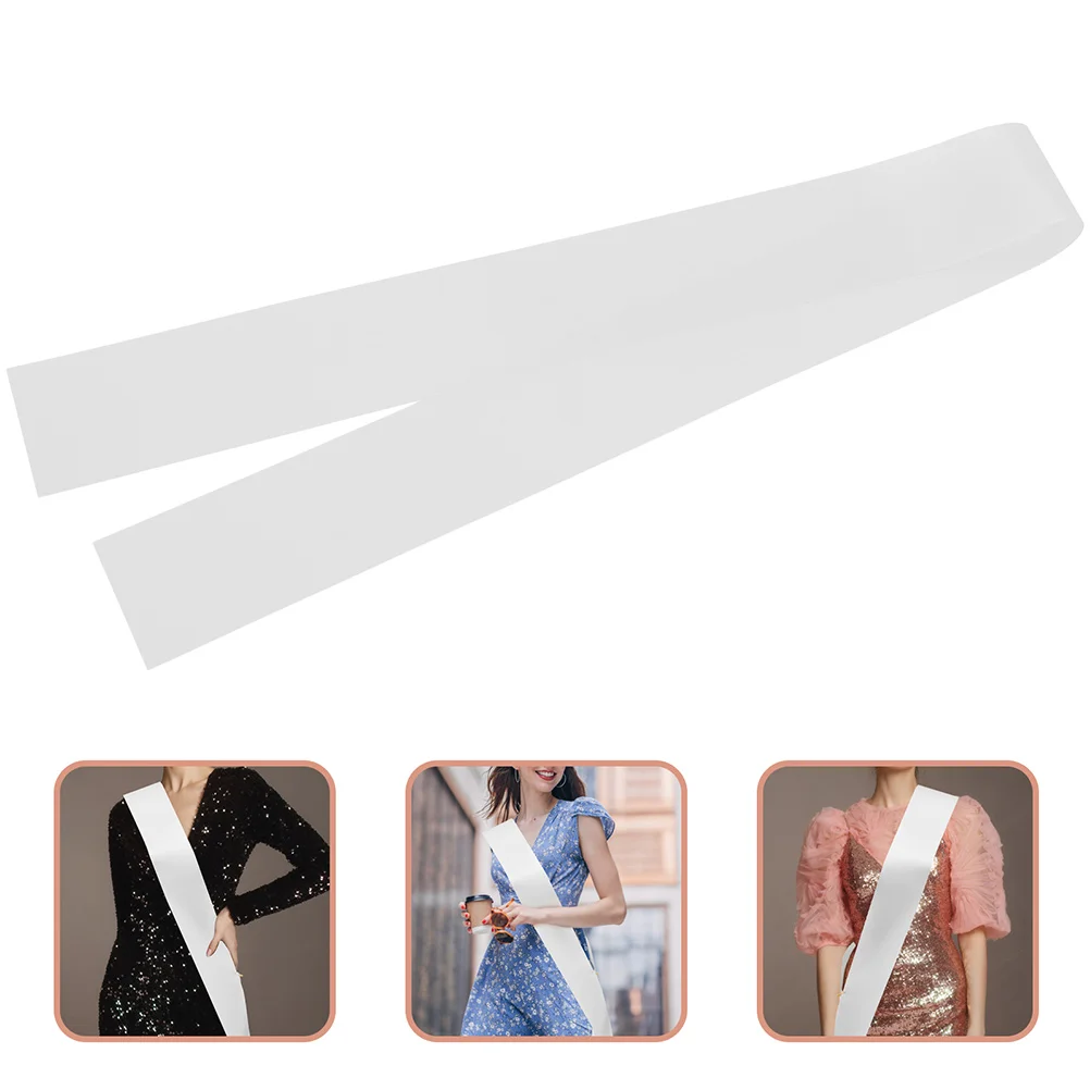 

6pcs Blank Diy Bridal Shower Bachelorette Party Solid Color Prom Court Multi-Function Wedding Sashes Lightweight Etiquette Belt