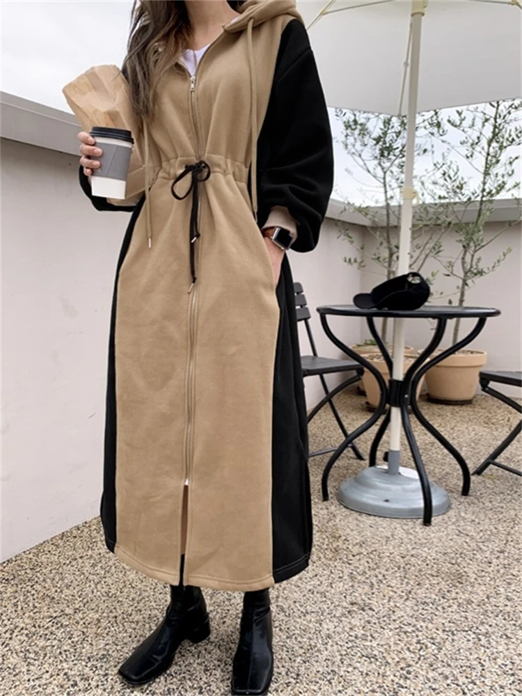 Winter Women\'S Dress 2021 Bodycon Sweater Women Dress Long Sleeve  Knitted Dresses Maxi Vintage Oversize Dresses Knitting Fall