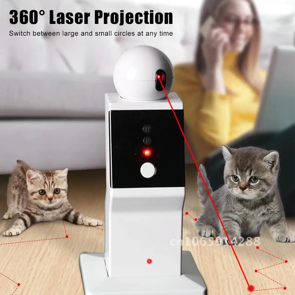 Moving Laser Toy Automatic Random Cat Interactive Laser Cat Toy Exercising Dot Cats Laser Toy Smart for Indoor Red Pet