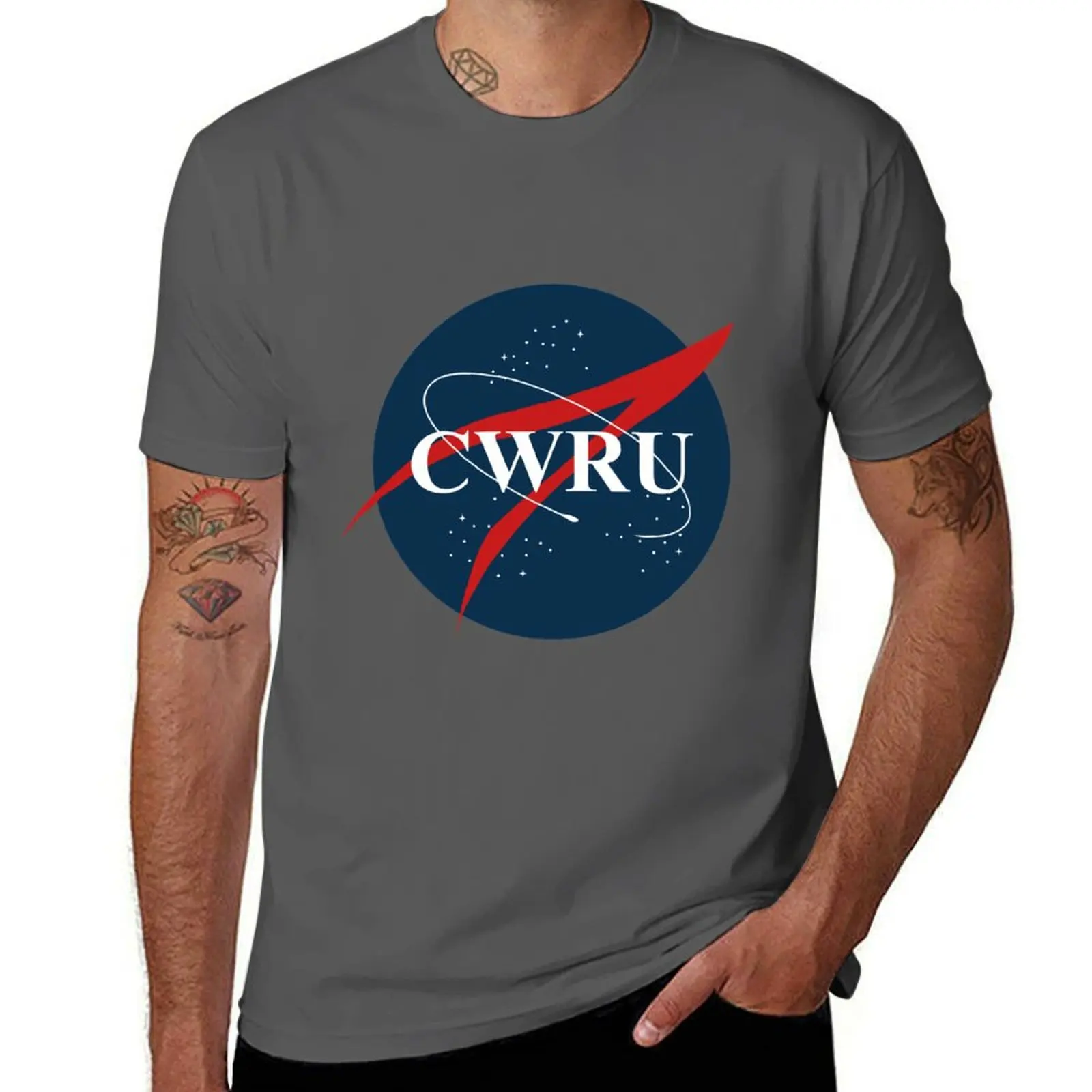 Nasa Inspired CWRU T-Shirt man clothes summer clothes oversized t shirts for men