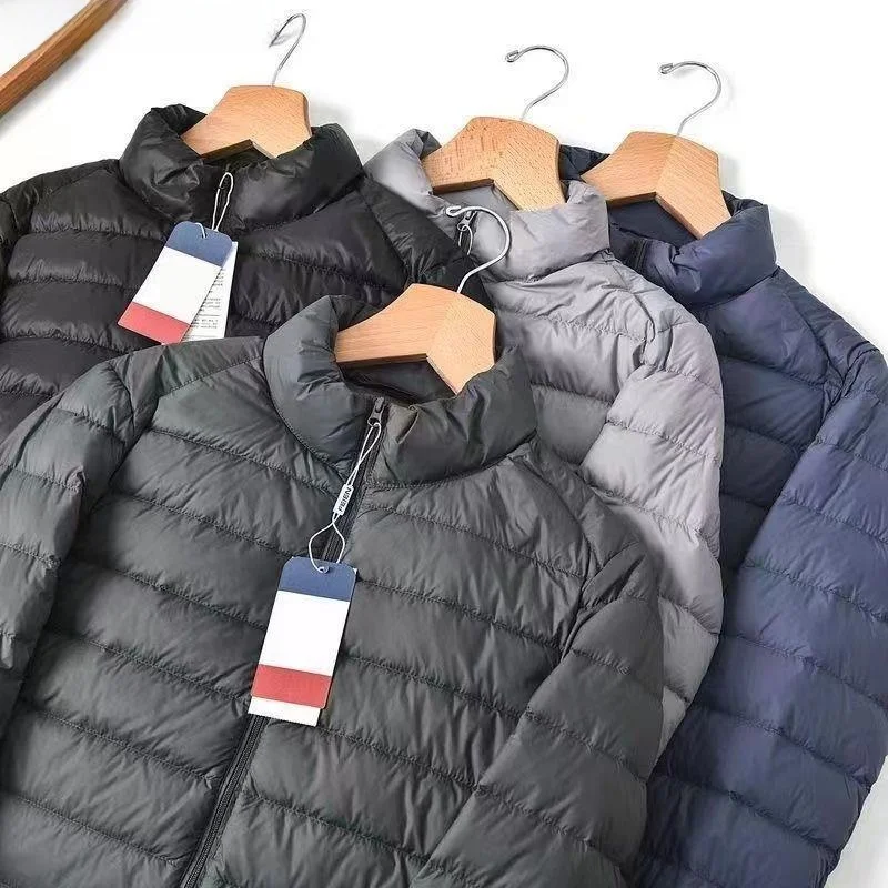 

Мужское зимнее пуховое пальто Jaet с приталенным воротником, корейское пальто для папы, молодежное модное пальто ort длины, теплая хлопковая верхняя одежда с подкладкой