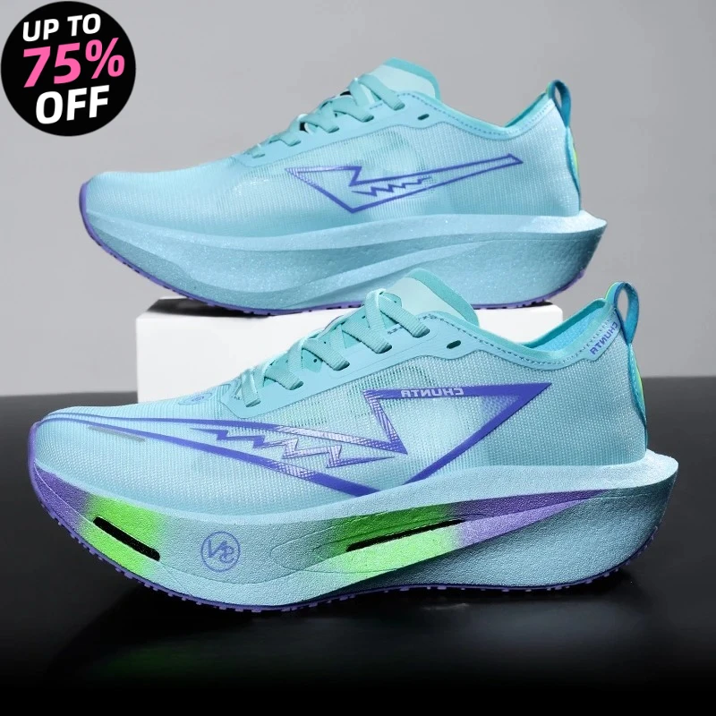 

Кроссовки для бега с карбоновой пластиной, специализированные для марафона, мужские и женские, дышащие, легкие, удобные, нескользящие, Chunta