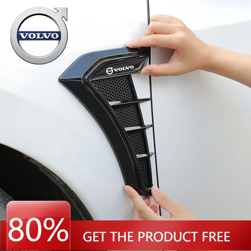 

Эмблемы 2026 Новинка для Volvo, 2 шт., наклейка на боковую листовую доску автомобиля, боковое крыло, модифицированное углеродное волокно для Volvo RDESIGN AWD V70 XC60 S60
