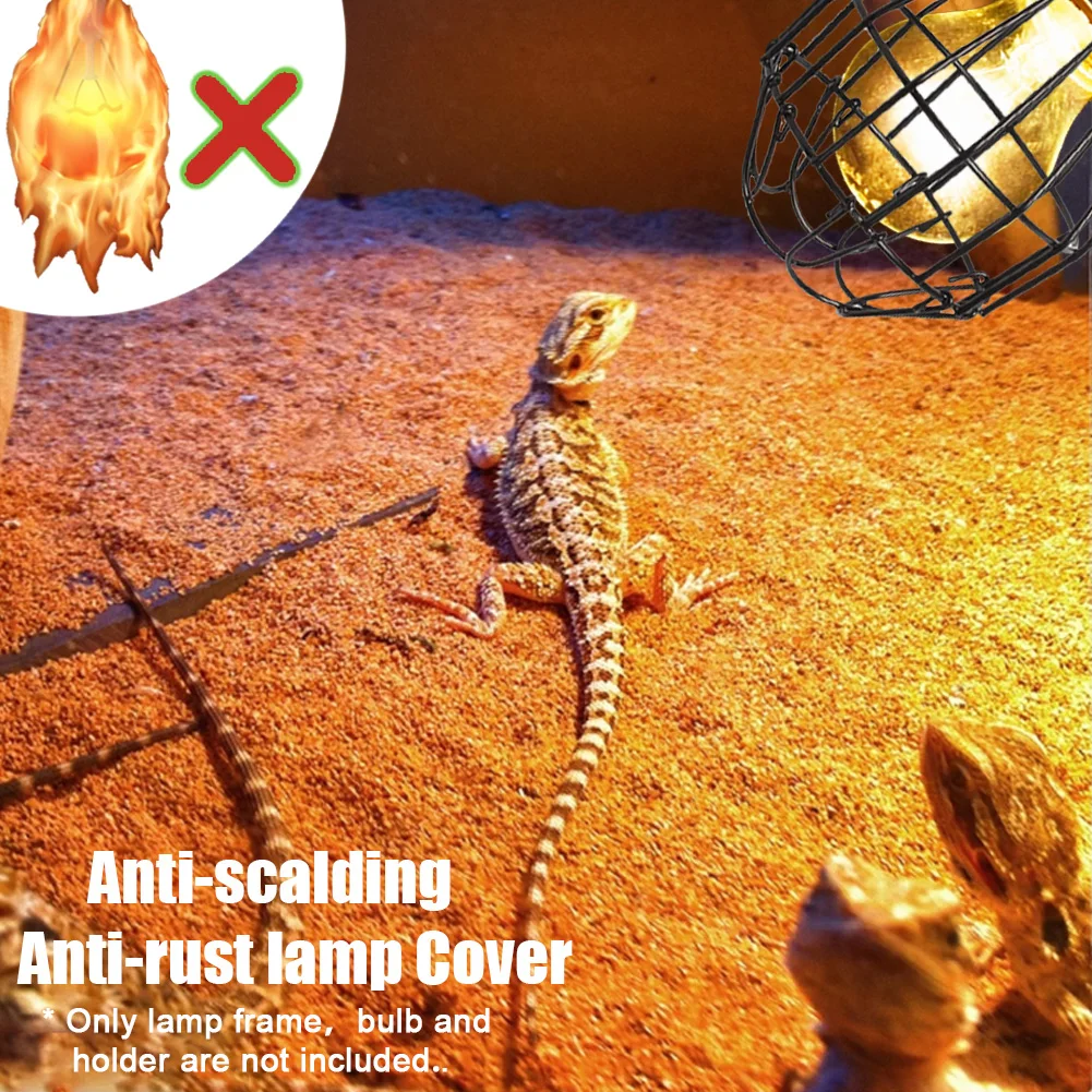 Pet Heating Lamp Shade Wire Lamp Cage Lampshade Lamp Guard For Reptile Pet Brooder Heating Lamp Bulb Antiscalding Mesh Expert