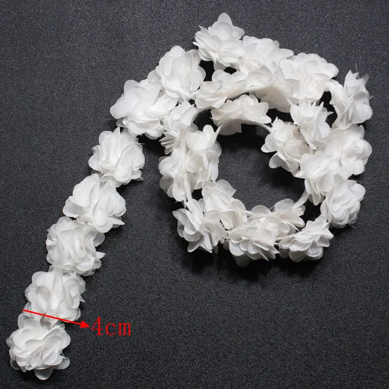 

chiffon flower 4cm wide lace decoration sewing supplies dress decoration lace fabric decal accessories