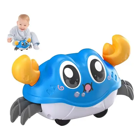 Children's Fun Double Return Force Left and Right Shake Simulation Crab Toy Baby Running Bubble Simulation Crab Crawling