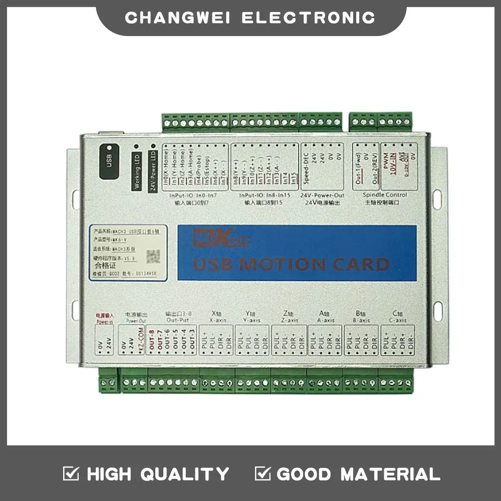 

Original XHC CNC Mach3 USB Motion Control Card 3axis 4axis 6axis Breakout Board 2MHz Support Win7