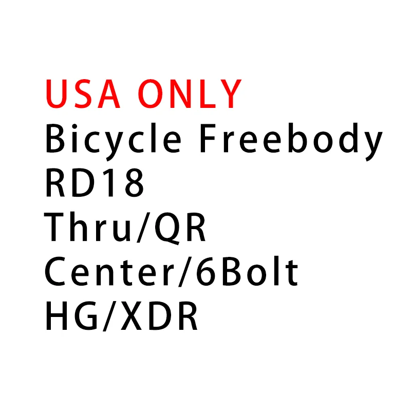 

(ТОЛЬКО США)RD18-Thru/QR-Center Hub FreeBody-HG/XDR