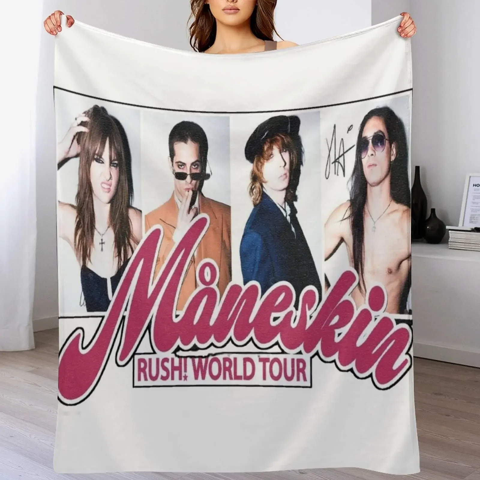 

maneskin Throw Blanket blankets and throws Warm Quilt Hair Blankets