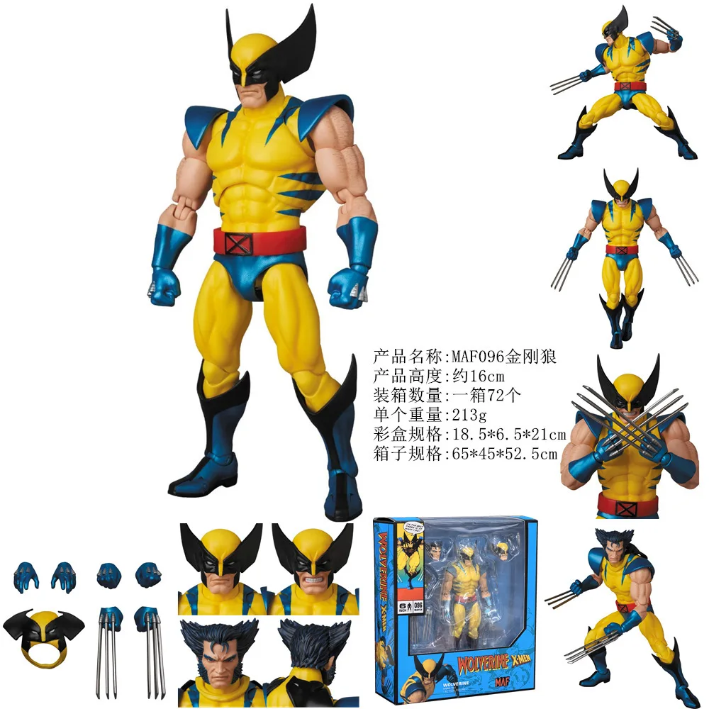 Mafex 096 ウルヴァリン アクションフィギュア おもちゃセット 高品質 可動式 スタチューモデル ドール コレクタブルオーナメント ハロウィン クリスマスギフト