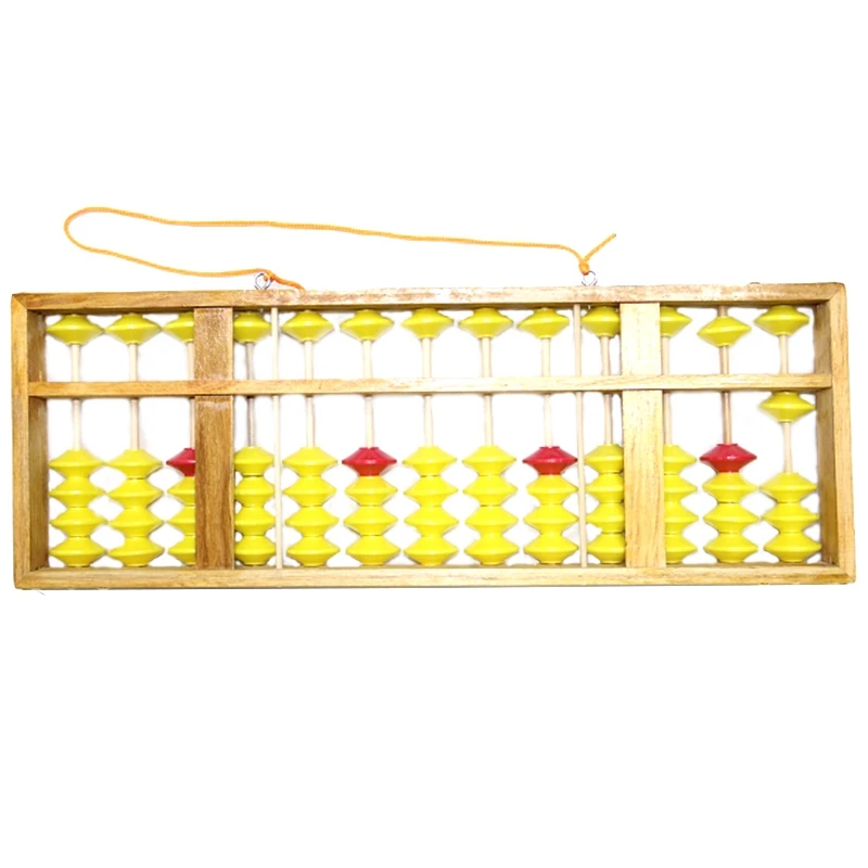 FurnitureChinese Abacus 13 Column Wood Hanger Big Size Non-Slip Abacus Chinese Soroban Tool In