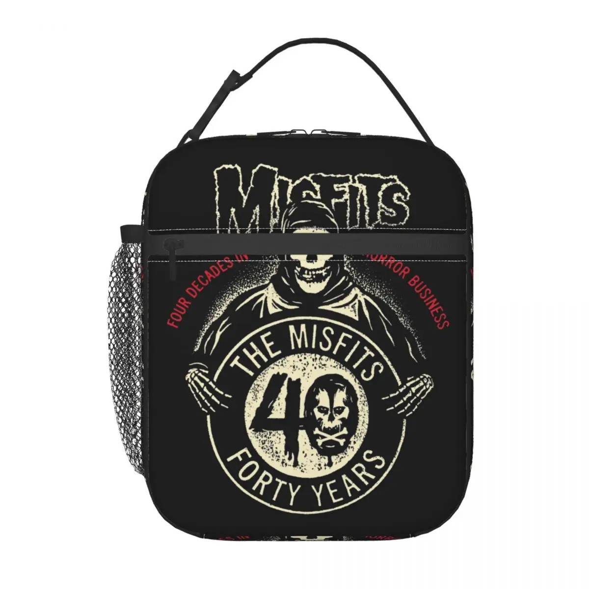 Custom Misfits Punk Rock Band Lunch Bag Women Cooler Warm Insulated Lunch Box for Kids School Children