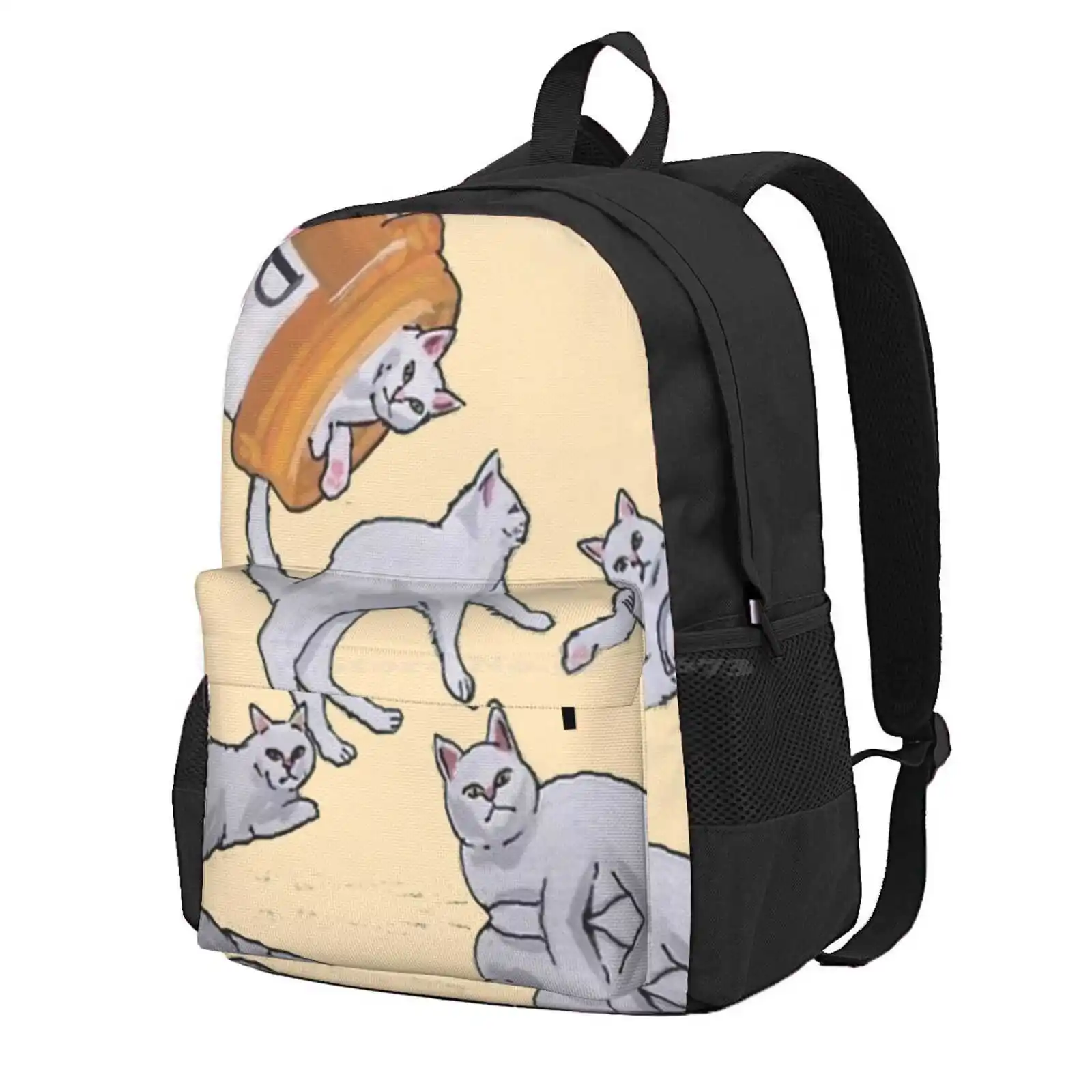 Mochila escolar para mujer, bolso de moda, Hipster, Rx, Space, oversize, Kitty, Loves, Crazy Cat, Grunge, gran oferta