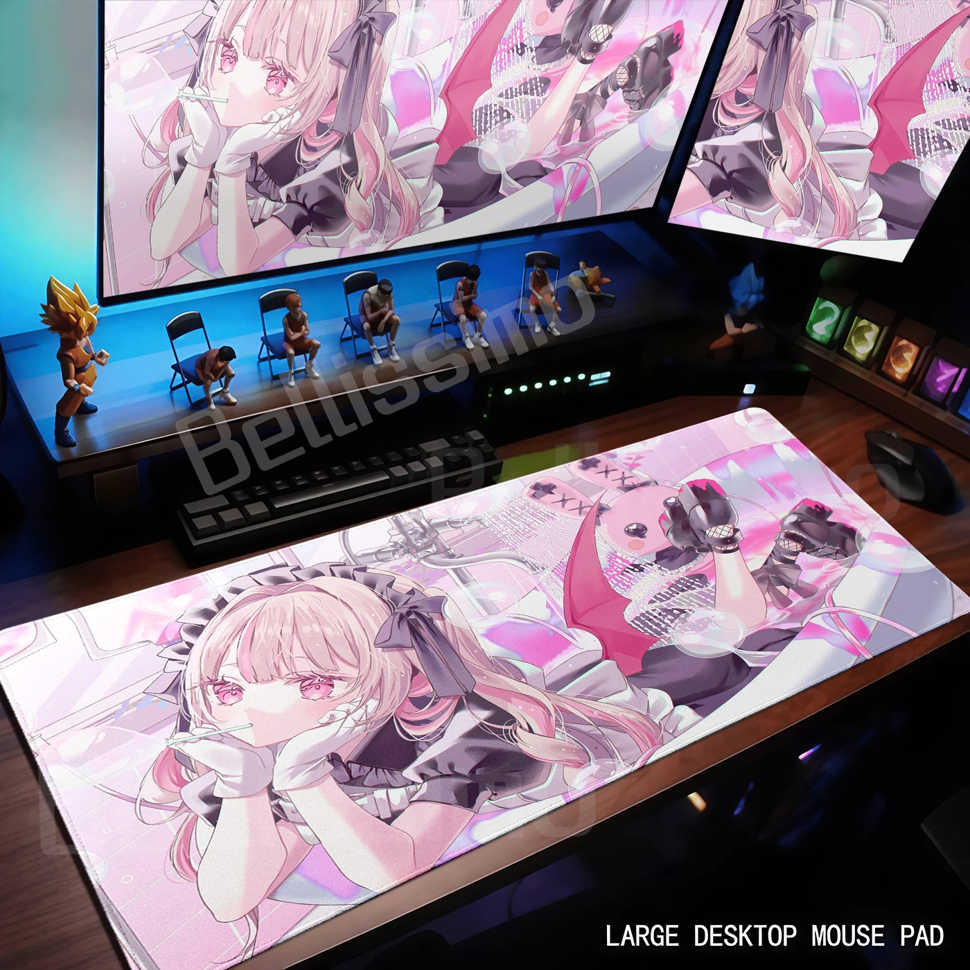 

Virtual YouTuber Large Mousepad VSPO HD Printing Mouse Pad Cute Anime Girels Desk Mat Office Pc Accessories Gaming Pad Desks Rug