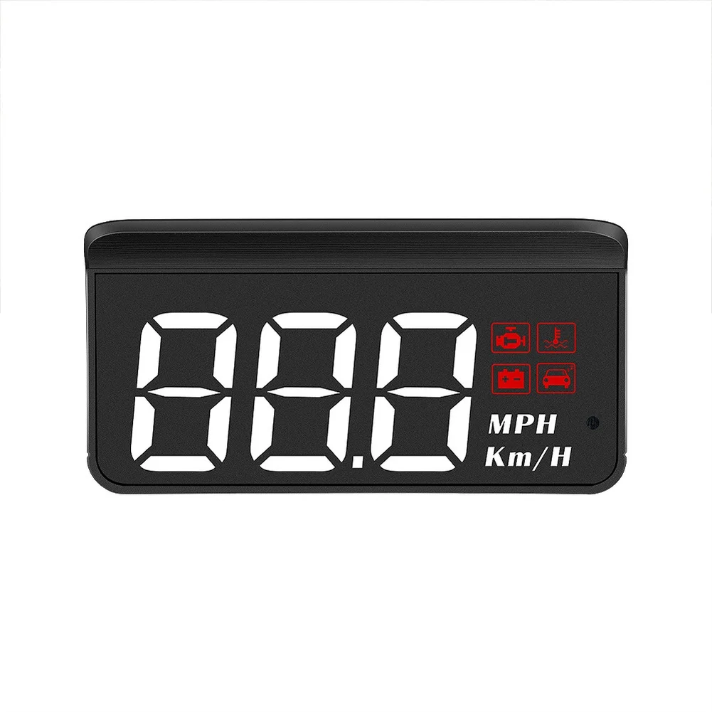 OBD2-Enabled HUD Display for Passenger Vehicles Projects Speed Voltage Engine for temp and Mileage onto Windshield