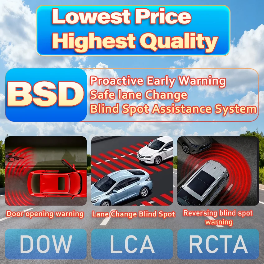 Sistema de detección de microondas con Radar trasero, espejo de conducción de advertencia de punto de área ciega BSD BSM BSA para BMW X5 2008-2025