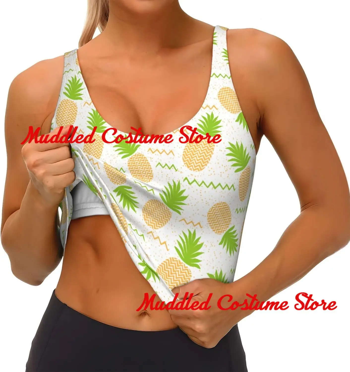 Abacaxi sutiã esportivo feminino colheita superior estofamento colete esportivo de alto impacto regata para yoga ginásio correndo fitness