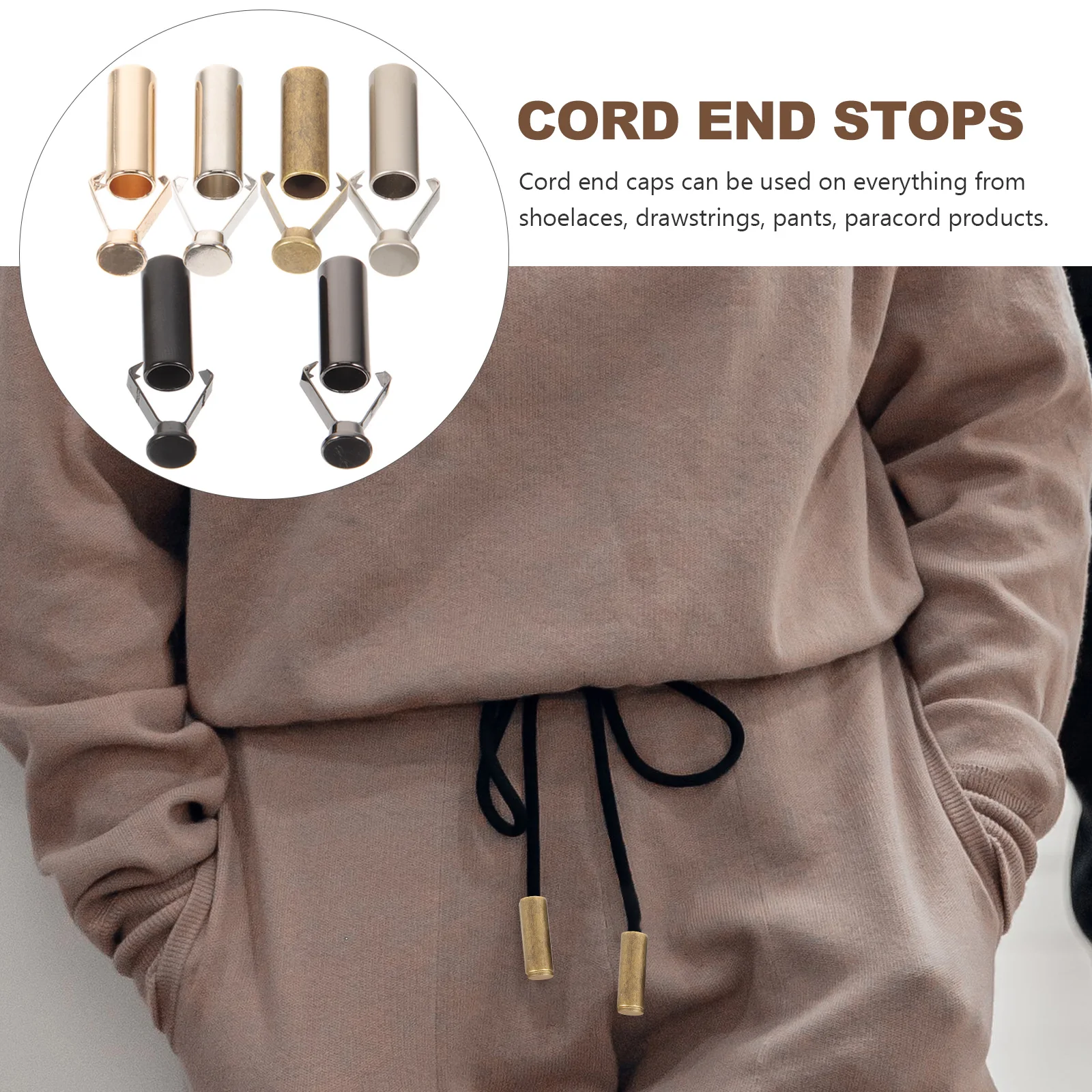 

24pcs Belt Strap Buckle Shoe Lace Tips Replacement End Cord Rope Shoelace Caps Drawstring Ends Sweatpants Hat Durable for DIY