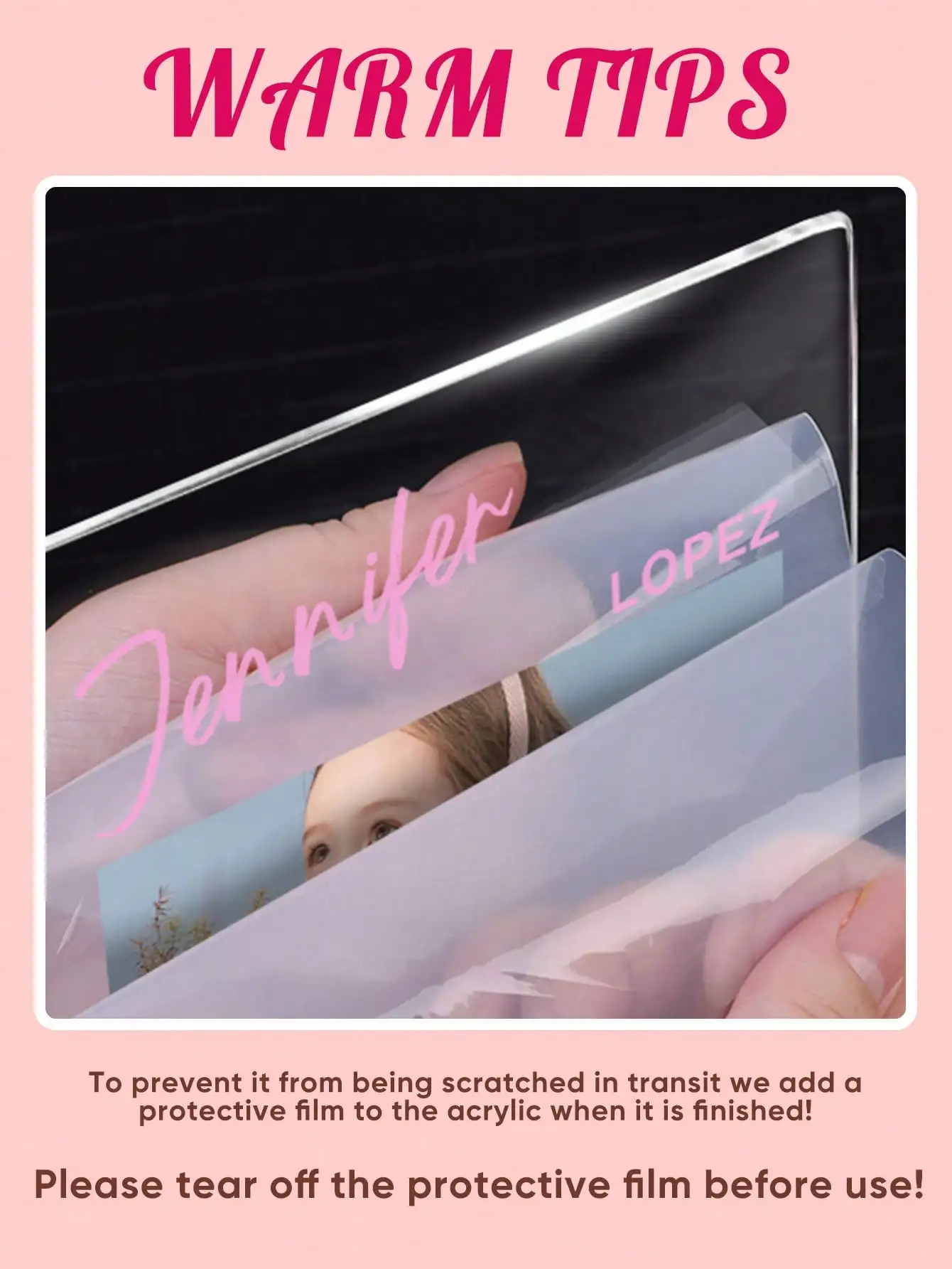 1pc Custom Engraved Baby Photo Acrylic Frame Newborn Keepsake with Name Birth Info Gift for Mom Dad Christmas Baby Shower image 6