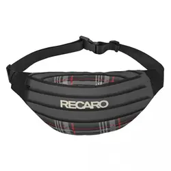 Recaros Fanny Pack Women Men Custom Sling Crossbody Waist Bag for Cycling Camping Phone Money Pouch