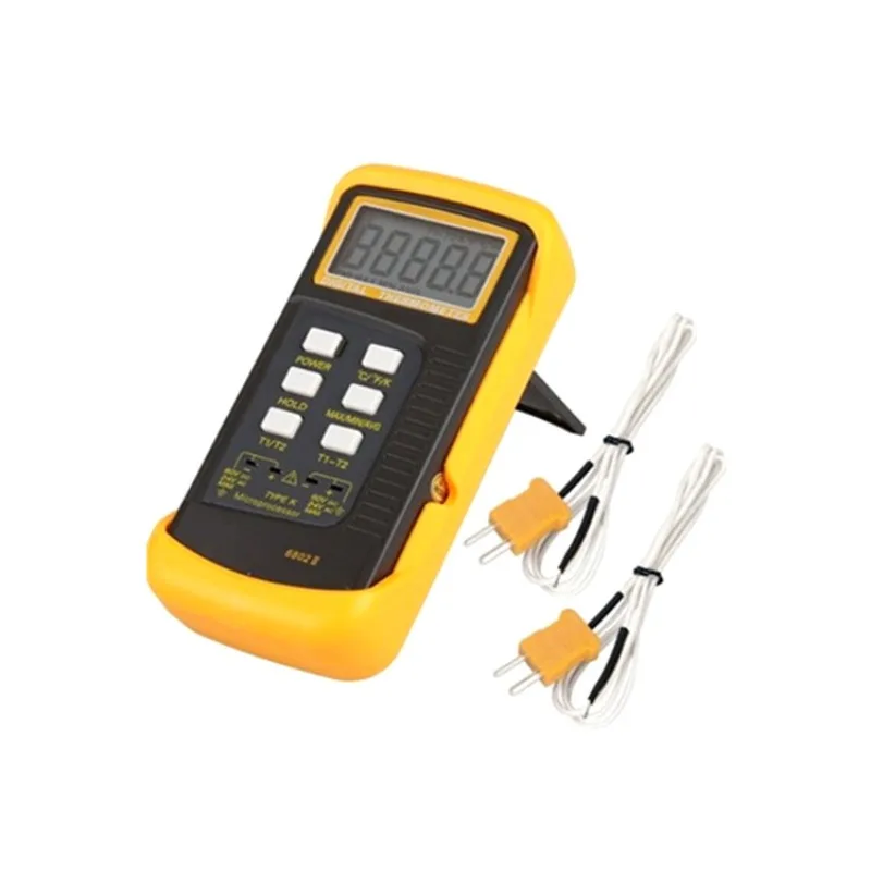 K type thermocouple thermometer, dual channel thermometer probe type industrial thermometer