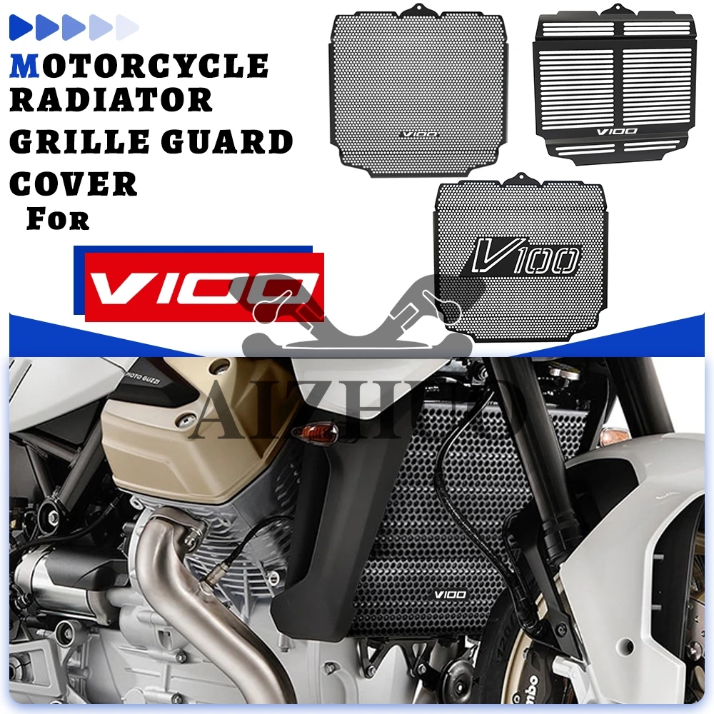 

For Moto Guzzi V100 Stelvio V 100 Stelvio 1000 2024 2025 2026 Radiator Guard Grille Cover Grill Protector Motorcycle Accessories