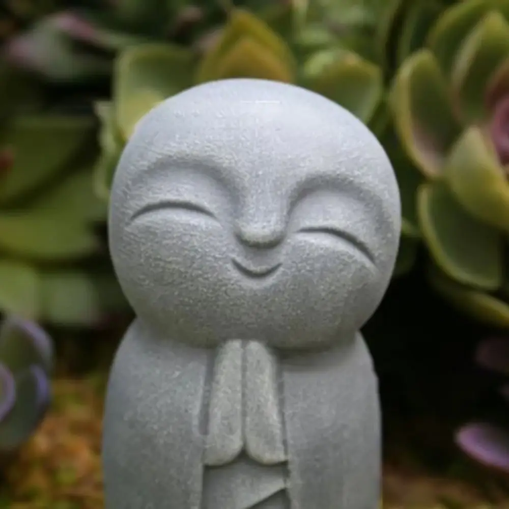 Handmade Mini Monge Miniaturas, bonito pequeno Monge Escultura, Jardim dos desenhos animados, Jizo Ornamentos, Decoração Tanque De Peixes, Durável