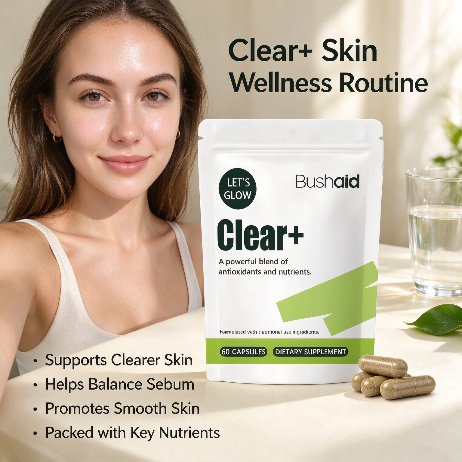Vitamin Capsules Support Milia Cleansing Improve Skin Texture Smooth Skin Reduce Fat Granules Facial Skin Care Supplement