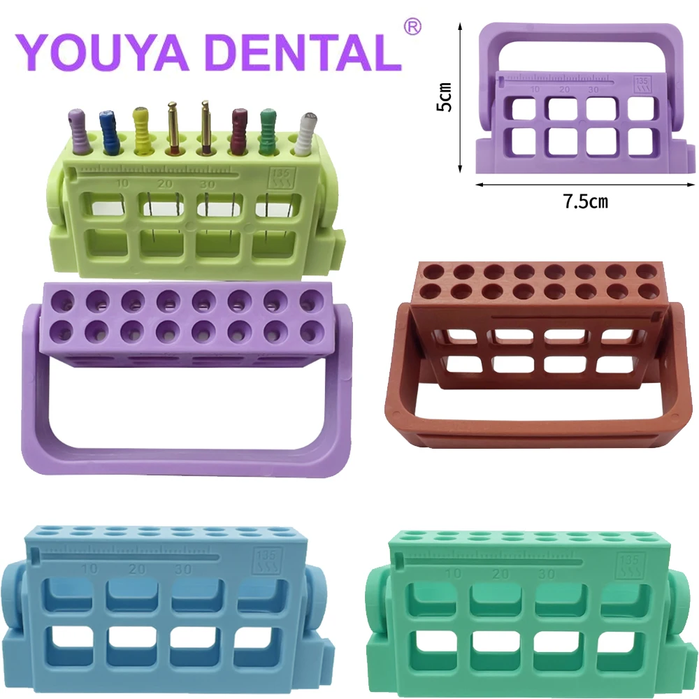 

16 Holes Endodontic Files Dispenser Drill Block Stand Holder Dental Endo Root Canal Dentistry Burs Organizer Rack Autoclavable