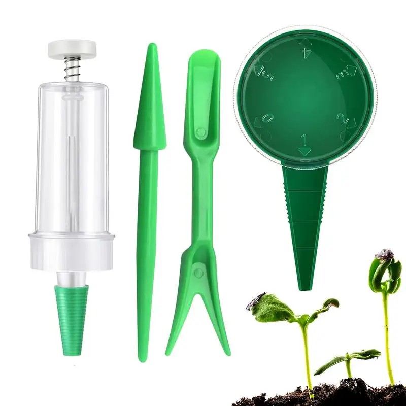 Handheld Seeder Planter Plant Seed Sower 5 File Adjustable Planter Flower Grass Plant Seeder Garden Multifunction Home Accessory