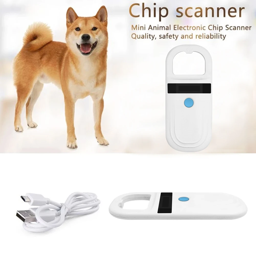 Portable Electronic Pet ID Microchip Scanner Built-in Buzzer 125kHz 134kHz ISO 11784 11785 FDX-B ID64 RFID ID Reader