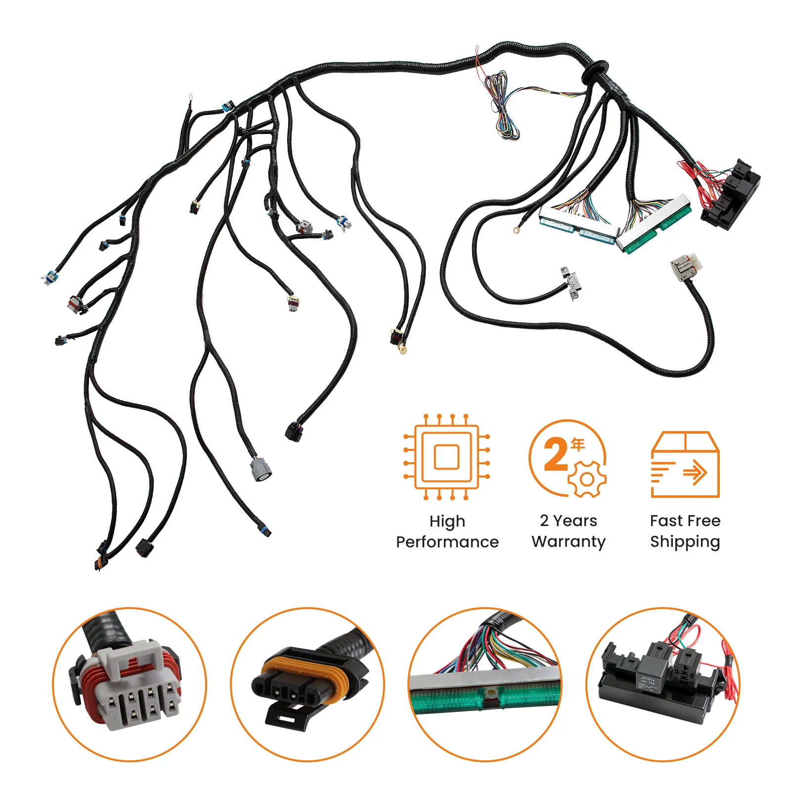 Swap HarnessDrive by Wire for Vortec 03-07 Adapter Standalone Engine Wiring Harness  for Chevrolet/Gmc/Cadillac