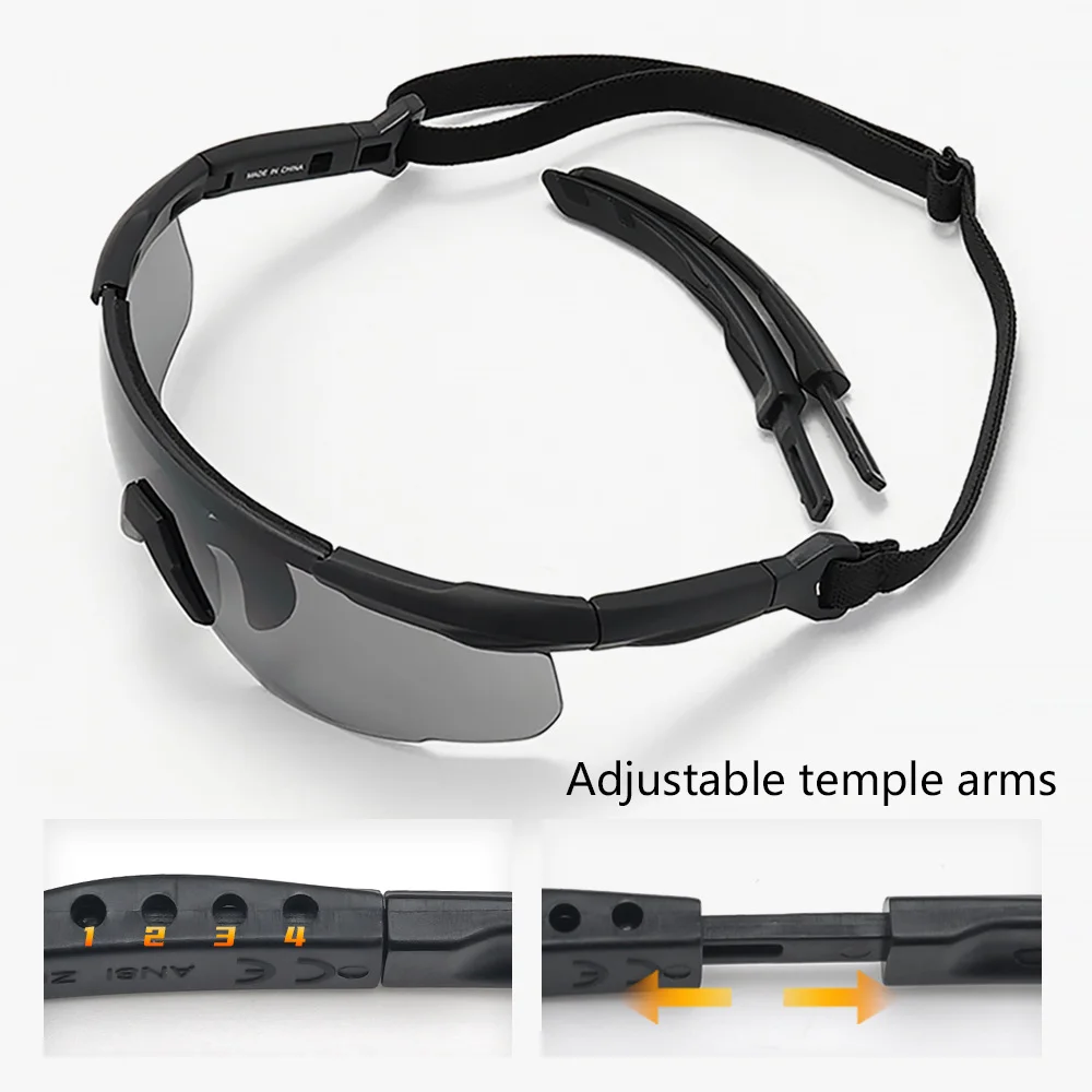 Military Tactical Goggles CS Airsoft Windproof Shooting Glasses HD 3 Lens Motocross Motorcycle Mountaineering Safe Glasses - view 5