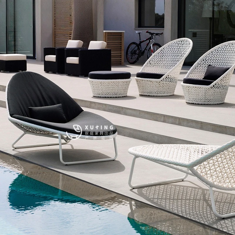 

Outdoor Loungers Beach Chairs Outdoor Swimming Pool Rattan Lounges Balcony Terrace Villa Courtyard Leisure Garden Furniture