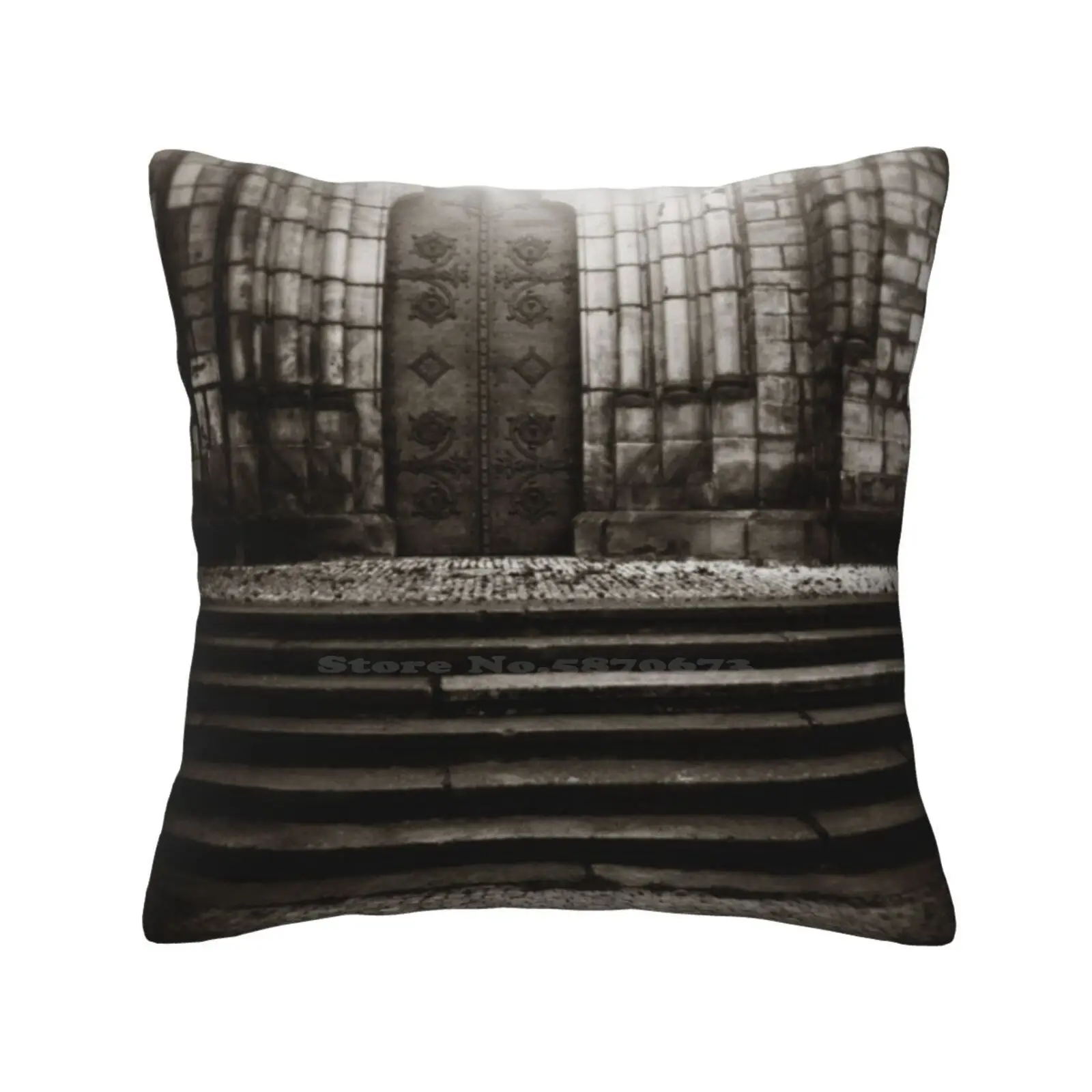 { Luminosity } Pillow Cover Hug Pillowcase The Holga Diaries Lomography Lofi Light Leaks Black And White Bw Sepia Steps Church