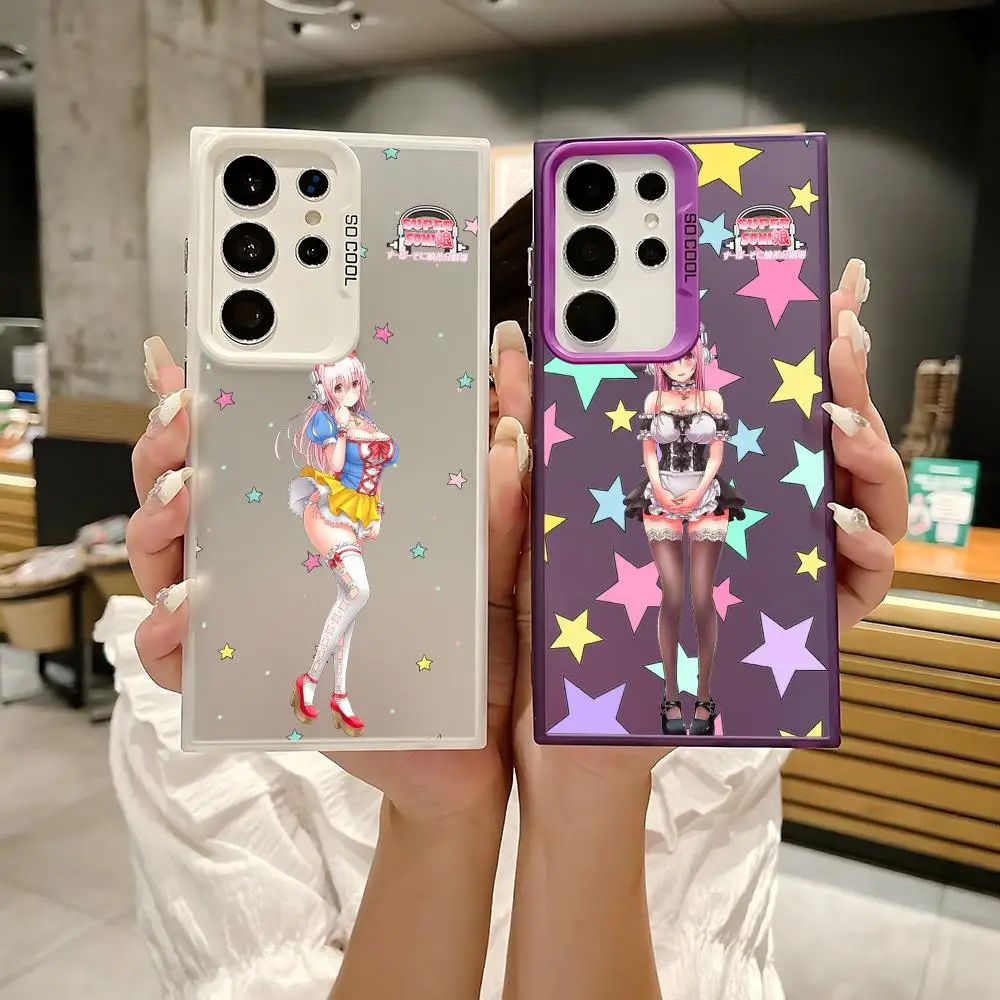 Super S-SonicoS cute Game Phone Case For Samsung Galaxy S25 Edge S24 S23 S22 S21 S20 Ultra Funda Silicone Silver cover