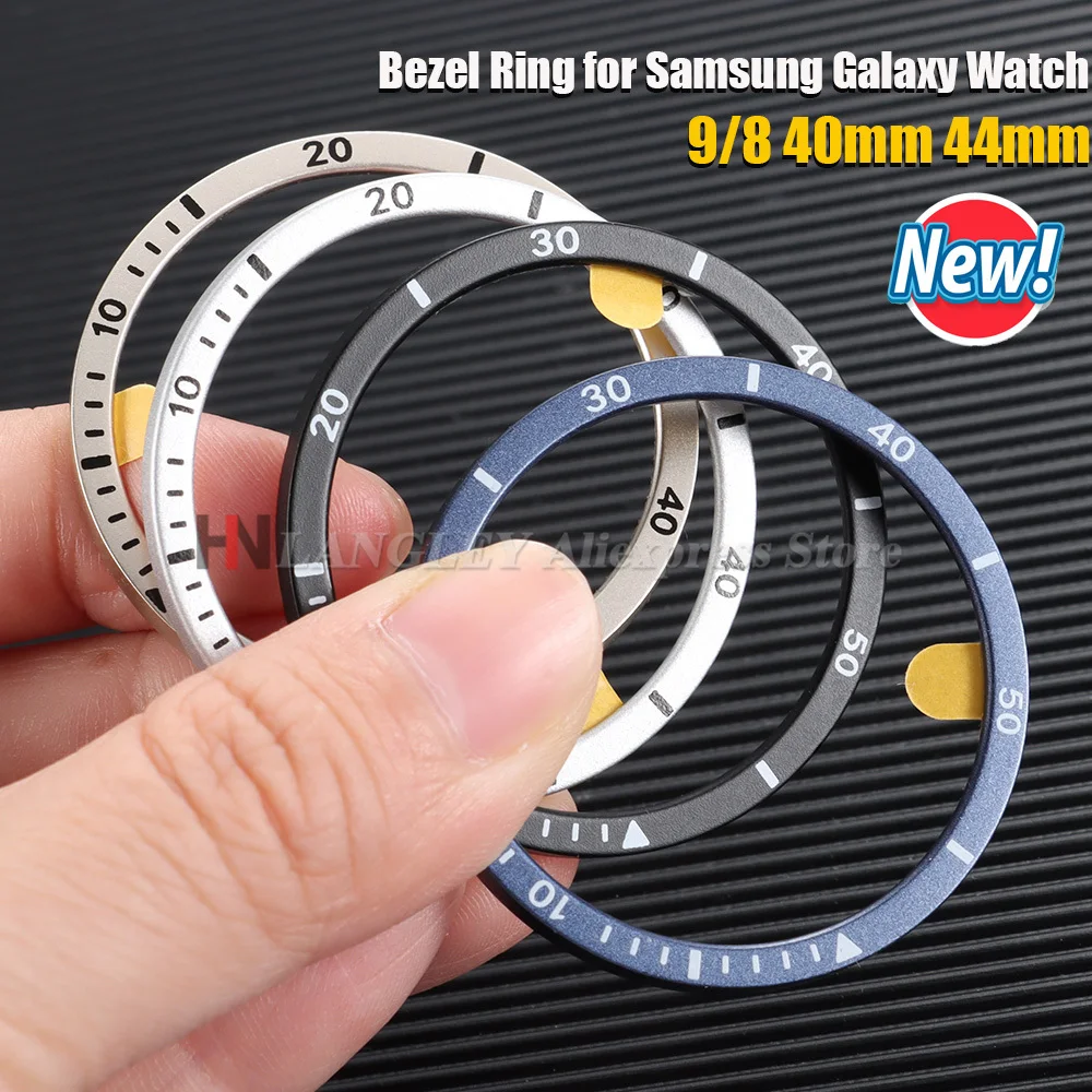 Bezel Ring For Samsung Galaxy Watch 9/8 40mm 44mm Case Protective Metal Frame Protector Time Scale Cover Bumper WatchAccessories