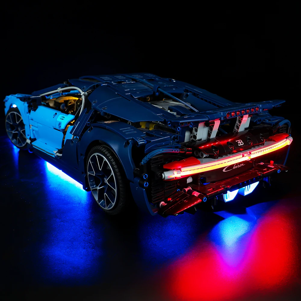 Geen model LED-lichtset compatibel met Bugatti Chiron 42083