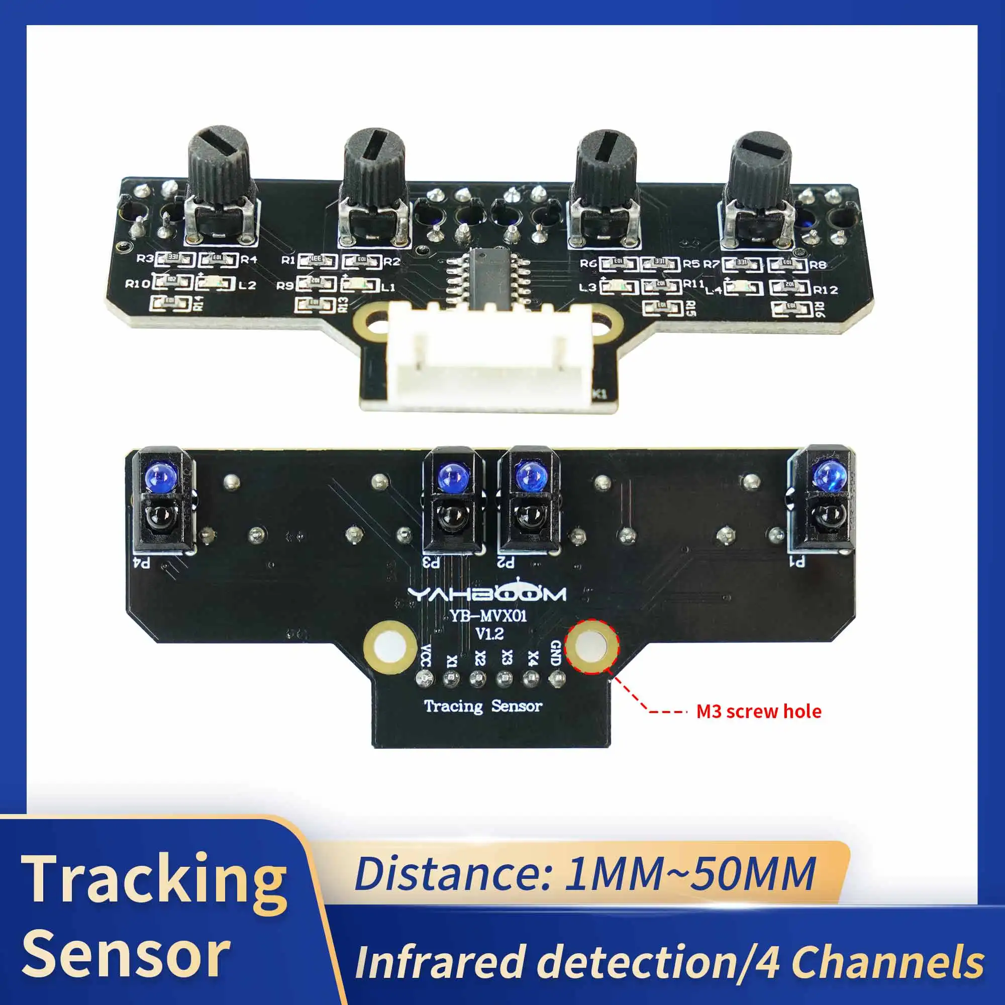 High Precision 4 Channel IR Infrared Tracking Sensor Module Barrier Line Detection Board DIY for Smart Robot Electronic Project