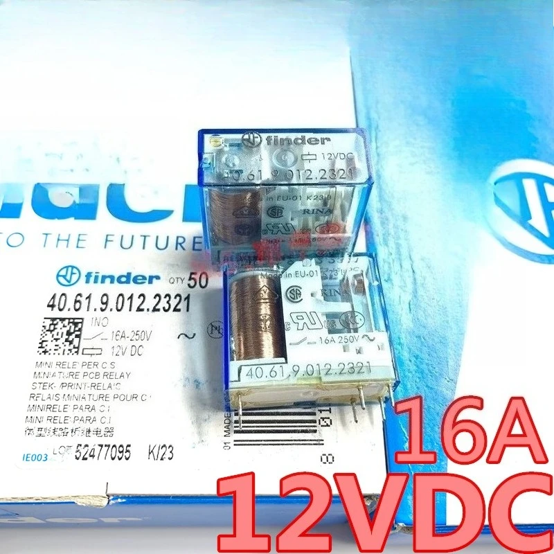 Finder 40.61.9.012.2321 16A 6-pin Type 40.61 12VDC Intermediate Relay New Original