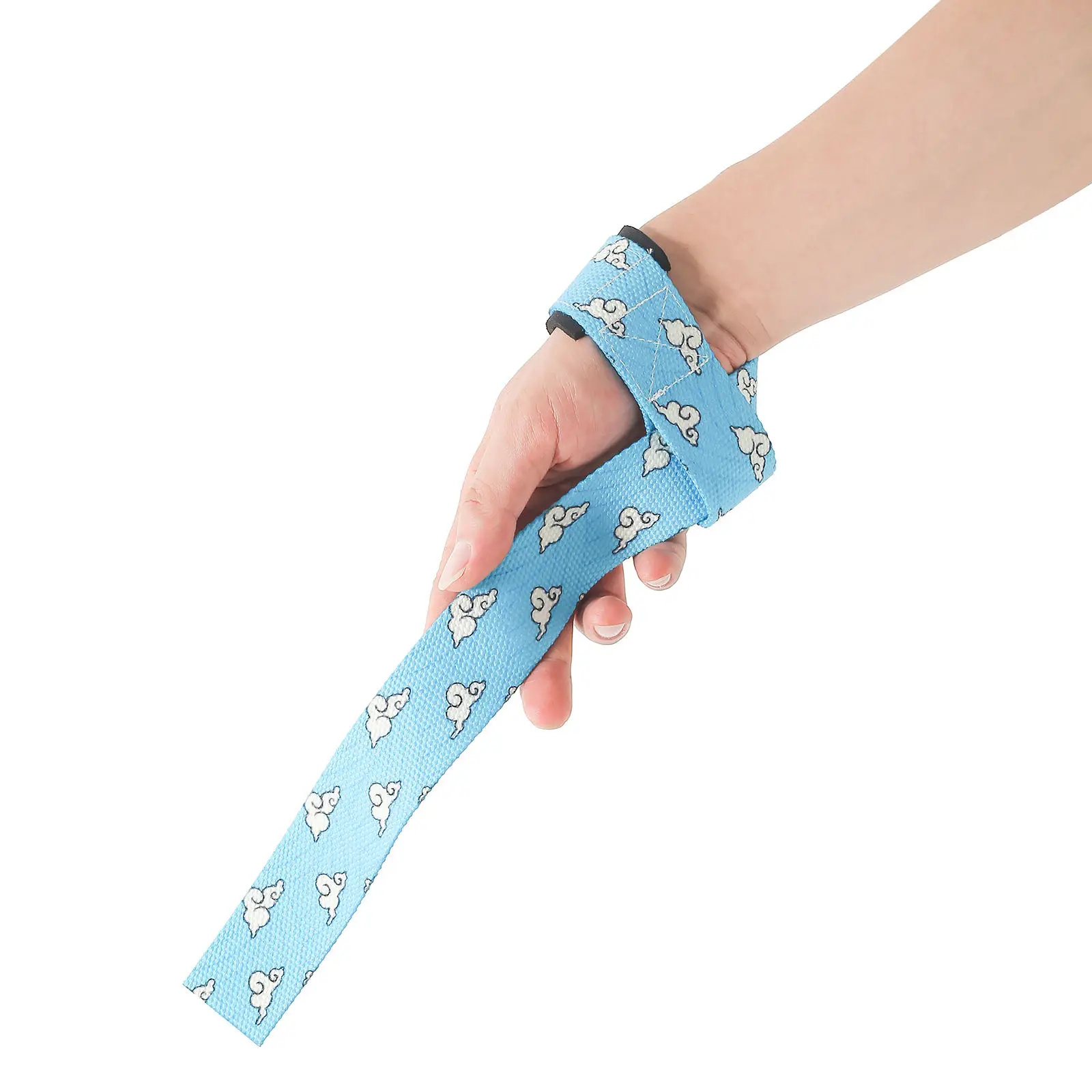 Anime Wrist Wraps for Weight Lifting, Comfortable and Flexible Protector, Powerlifting and Weightlifting Support, Cloud Blue