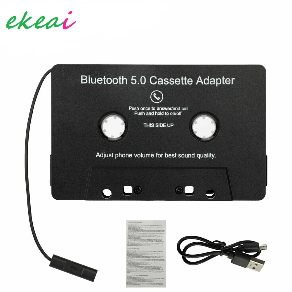 

EKEAI Car Bluetooth Cassette Adapter Bluetooth 5.0 Car Audio Stereo Cassette Tape Adapter To Aux Car Cassette Player