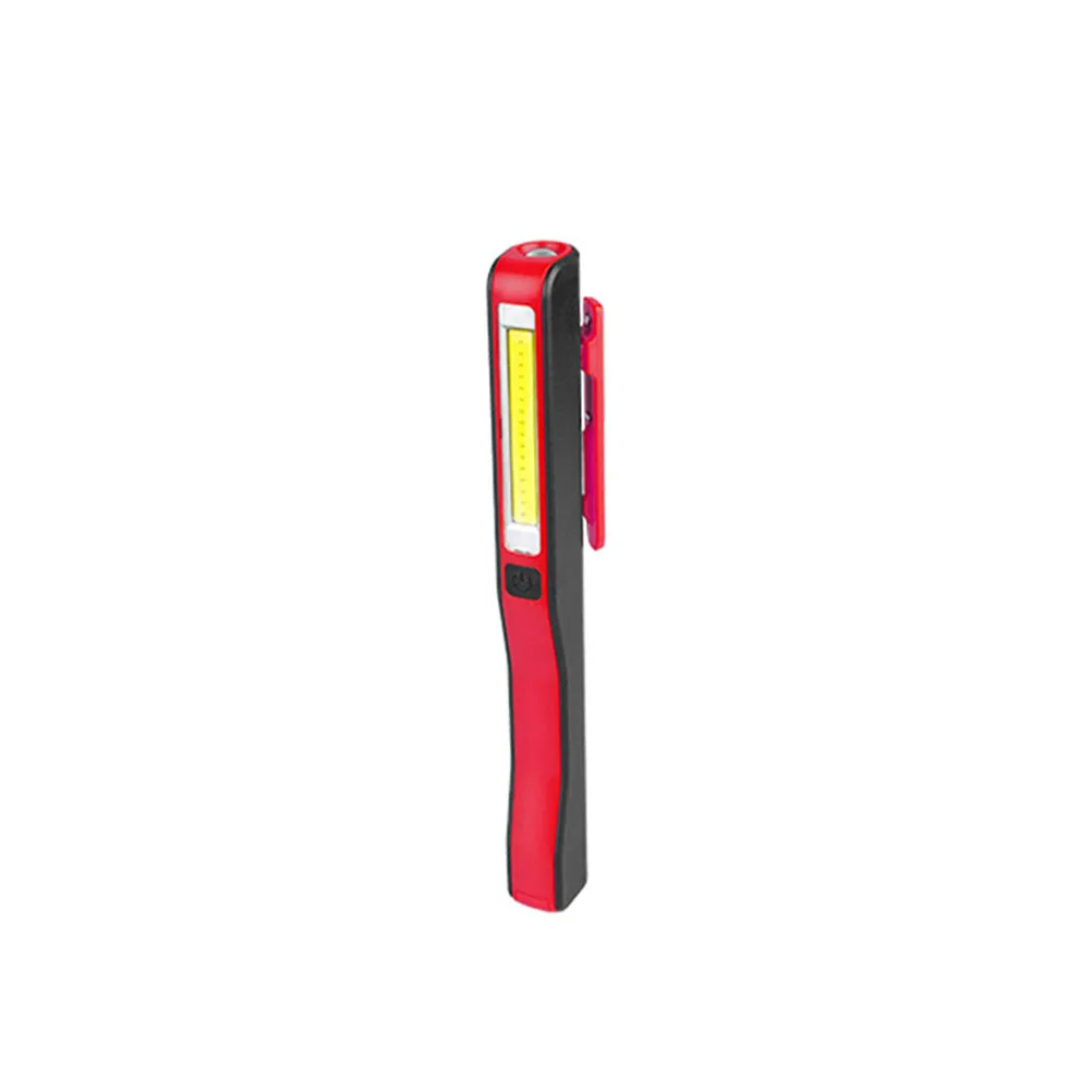 Cob Led Pen Light ضوء العمل المحمولة 120 °   قاعدة مغناطيسية دوارة لإصلاح الإلكترونيات في حالات الطوارئ على جانب الطريق باللون الأحمر