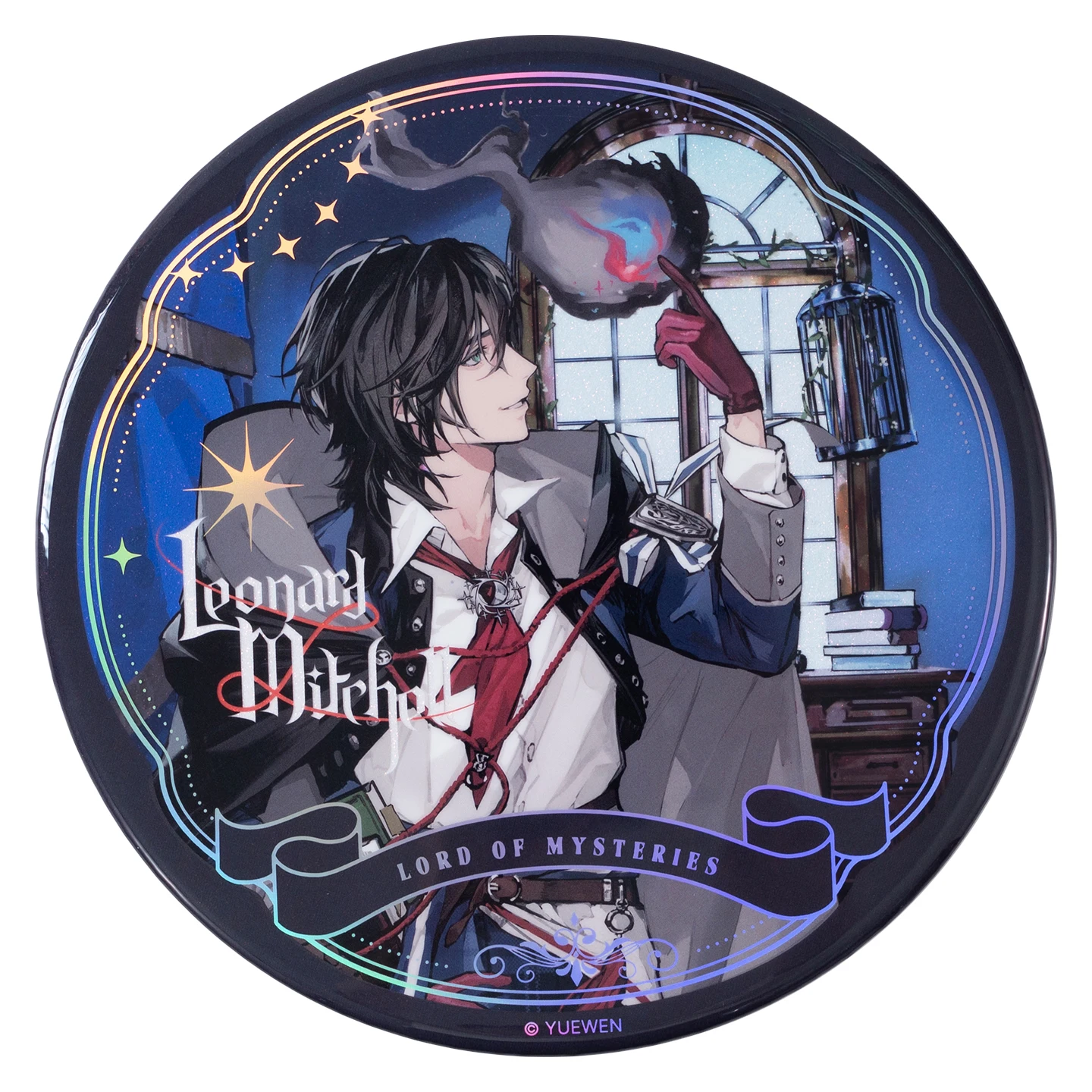 58mm Anime Lord of Mysteries Klein Moretti Alger Wilson Emlyn 화이트 코스프레 의상 배지 핀 SPTE Tinplate Brooch Prop Gift